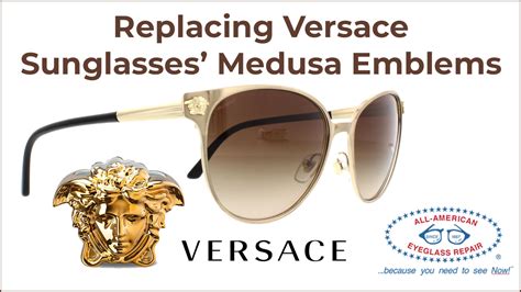 versace sunglasses emblem fell off|versace watch repair.